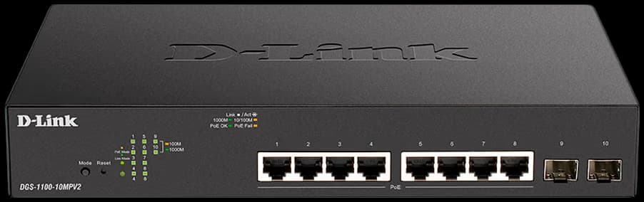 D-Link Switch PoE+ DGS-1100-10MPV2