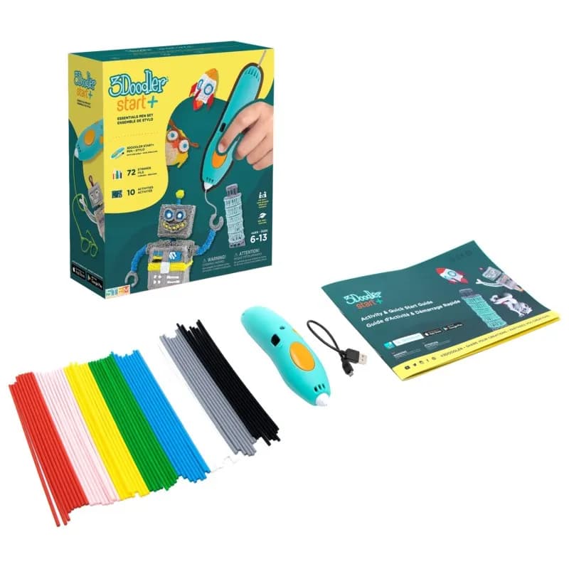 3Doodler DŁUGOPIS DO DRUKU 3D DLA DZIECI W WIEKU OD 6 LAT START PLUS, ZESTAW PODSTAWOWY SPLUS, zdjęcie 1 z 9