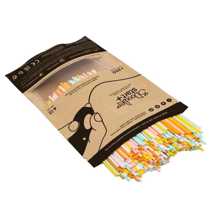 3Doodler START FILAMENT ECO 2.5MM, 250 SZTUK, 5 KOLORÓW (BIAŁ/MIĘT/ŻÓŁ/POM/RÓŻ), FIRE AND ICE, zdjęcie 1 z 3