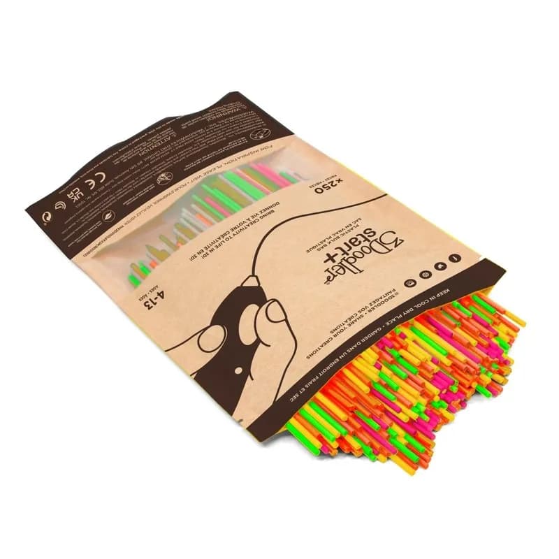 3Doodler START FILAMENT ECO 2.5MM, 250 SZTUK, 5 KOLORÓW (NEON CZERW,POM,ZIEL,RÓŻ,ZÓŁĆ), NEON GLOW, zdjęcie 1 z 4