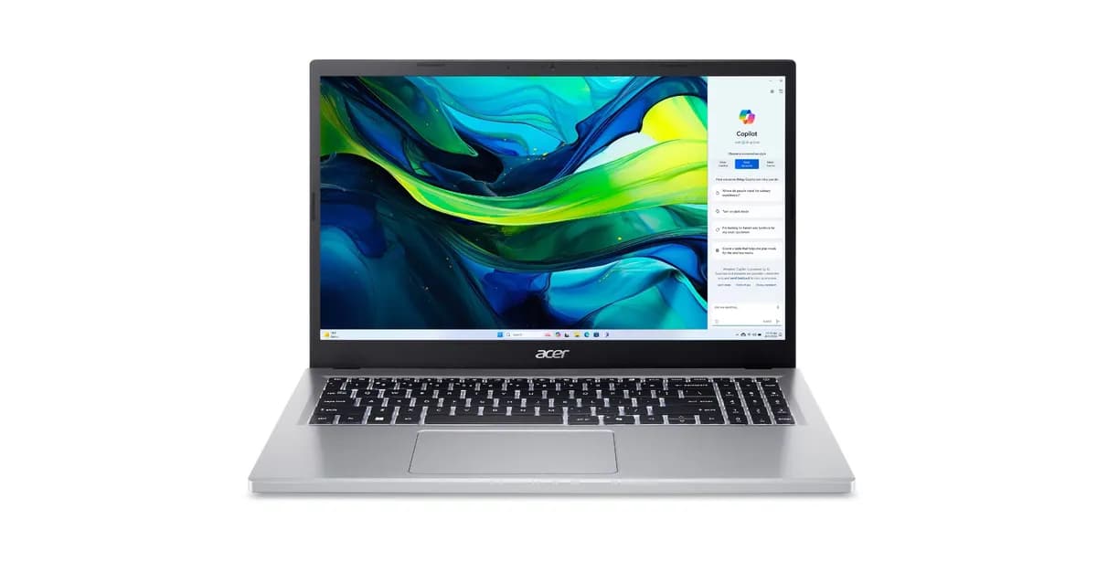 Acer AG15-21PT-R5GQ Ryzen 5 7520U 15.6" FHD Touch AG 8GB LPDDR5 SSD512 BT Win11 Pure Silver, zdjęcie 1 z 9