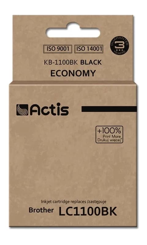 Actis KB-1100Bk Tusz (zamiennik Brother LC1100BK/980BK; Standard; 28 ml; czarny)