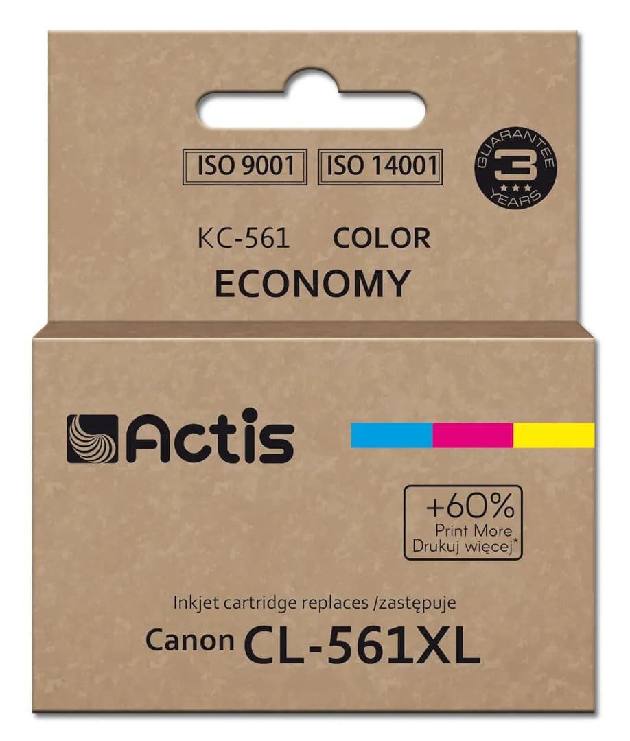 Actis KC-561 Tusz (zamiennik Canon CL-561XL; Supreme; 18 ml; czerwony, niebieski, żółty).