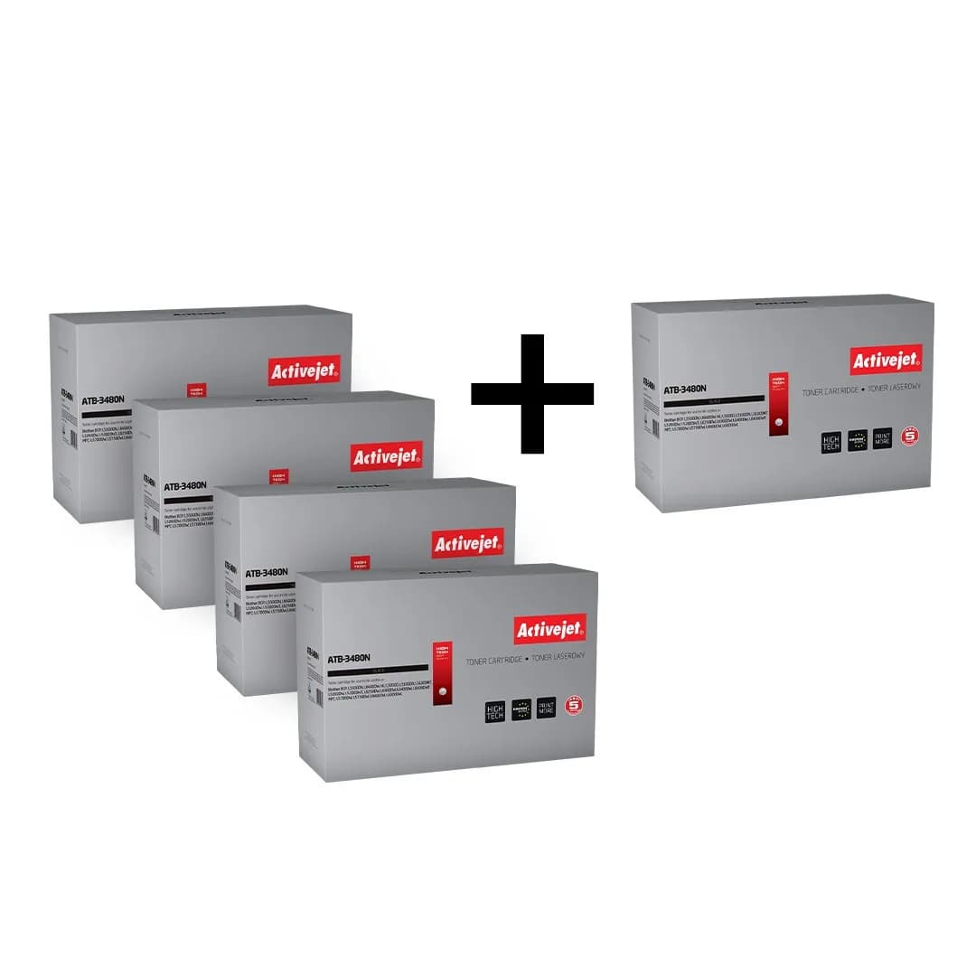 Activejet 4 x toner do Brother TN-3480 new ATB-3480N + toner do Brother TN-3480 new ATB-3480N za1zł