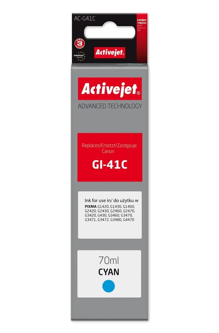 Activejet AC-G41C Buteleczka z tuszem z atramentem (zamiennik Canon GI-41C 4543C001; Supreme; 70 ml