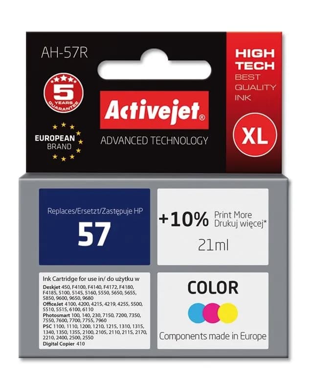 Activejet AH-57R Tusz (zamiennik HP 57 C6657AE; Premium; 21 ml; kolor), zdjęcie 1 z 2