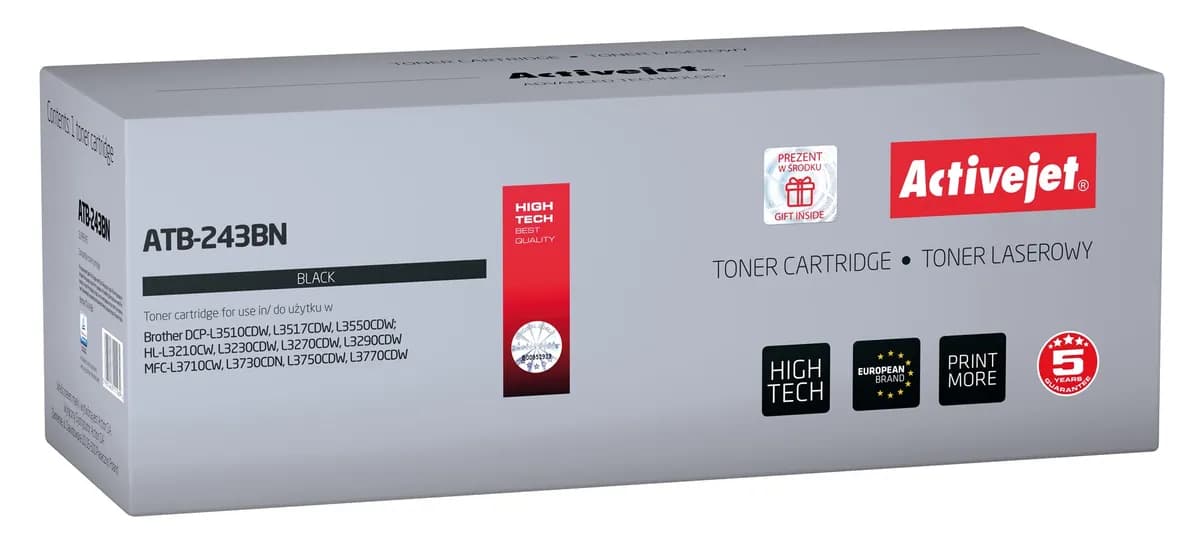 Activejet ATB-243BN Toner (zamiennik Brother TN-243BK; Supreme; 1000 stron; czarny), zdjęcie 1 z 2