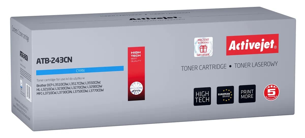 Activejet ATB-243CN Toner (zamiennik Brother TN-243C; Supreme; 1000 stron; niebieski)