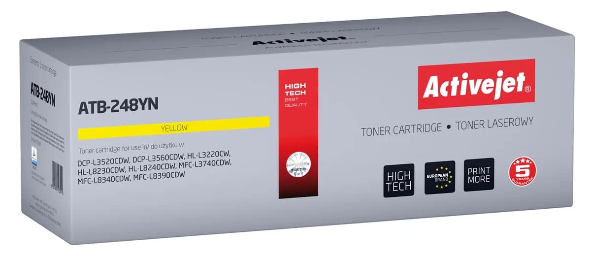 Activejet ATB-248YN Toner (zamiennik Brother TN248Y; Supreme; 1000 stron; żółty)
