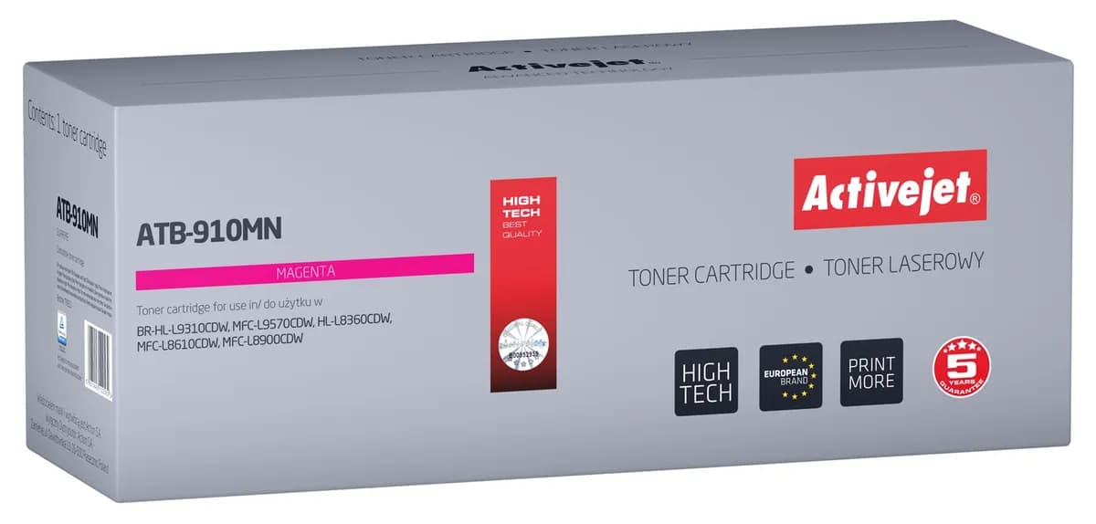 Activejet ATB-910MN Toner (zamiennik Brother TN910M; Supreme; 9000 stron; czerwony)