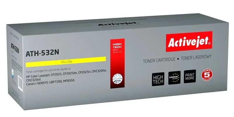 Activejet ATH-532N Toner (zamiennik HP 304A CC532A, Canon CRG-718Y; Supreme; 2900 stron; żółty)