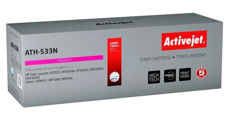 Activejet ATH-533N Toner (zamiennik HP 304A CC533A, Canon CRG-718M; Supreme; 2900 stron; czerwony)