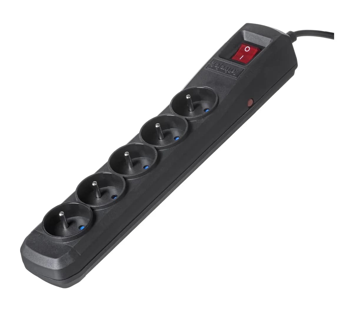 Activejet Listwa przeciwprzepięciowa 5gn/1,5m/cz (10A; 2300W) 1,5m; kolor czarny, zdjęcie 1 z 4