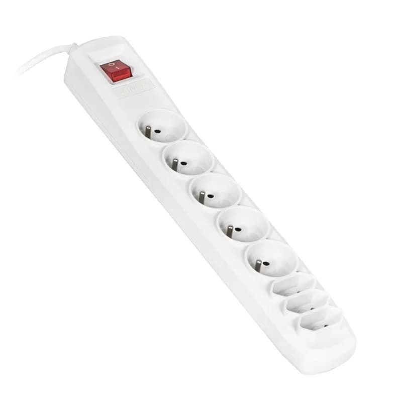 Activejet Listwa przeciwprzepięciowa APN-8g/5m-GR (3 x Typ C, 5 x UTE; 10 A; 5m; kolor szary), zdjęcie 1 z 3