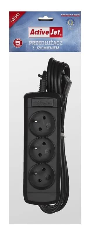 Activejet Przedłużacz 3GNU - 3M - C (3m; kolor czarny), zdjęcie 1 z 5