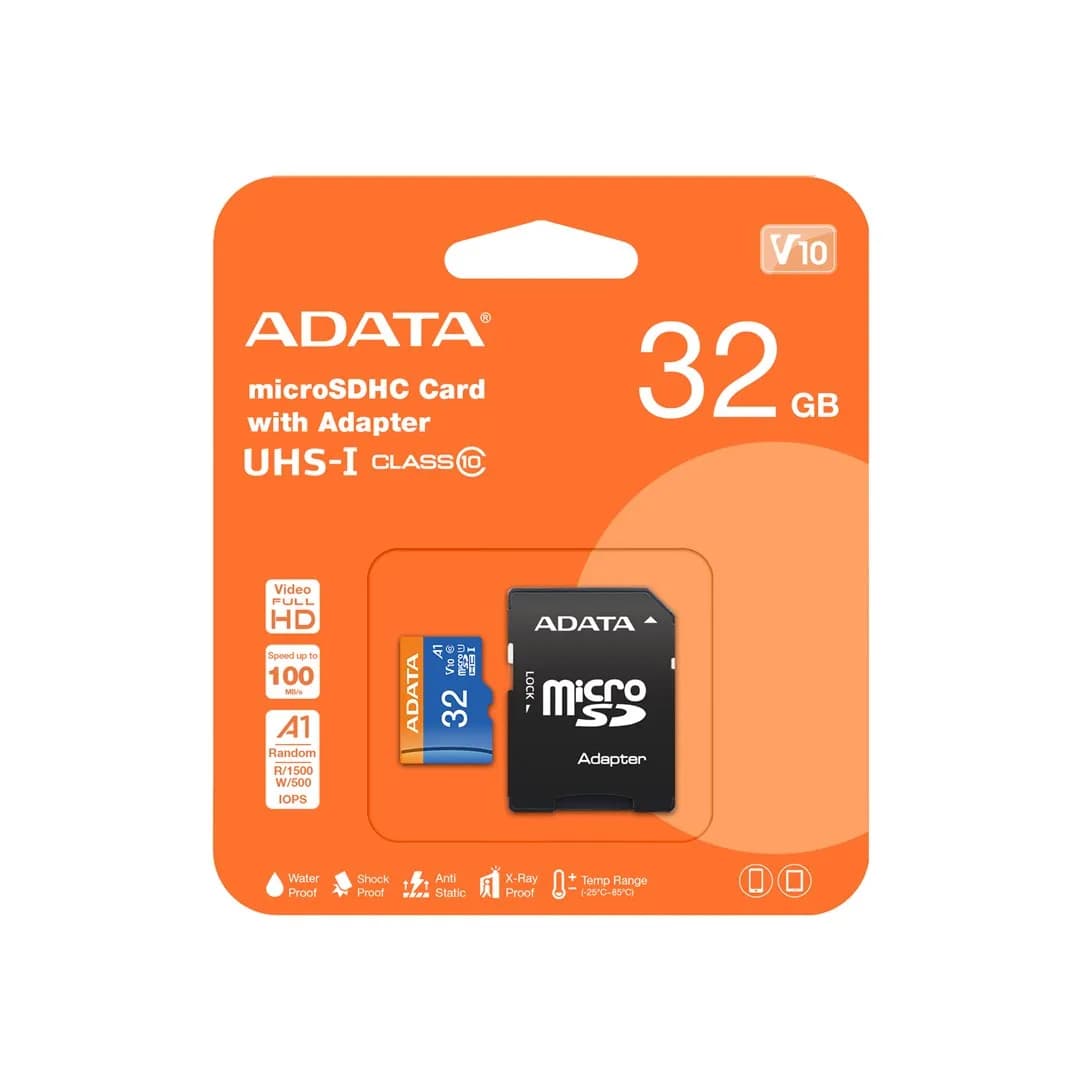 Adata Karta pamięci z adapterem Premier AUSDH32GUICL10A1-RA1 (32GB; Class 10, V10; + adapter)