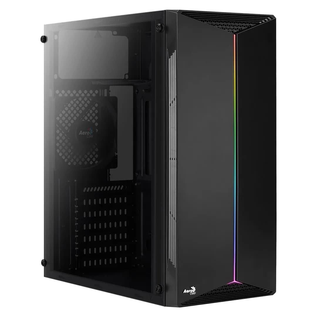 Aerocool Obudowa PGS SPLIT A AEROPGSSPLIT-A-BKRGB (ATX, Micro ATX, Mini ITX; kolor czarny), zdjęcie 1 z 6