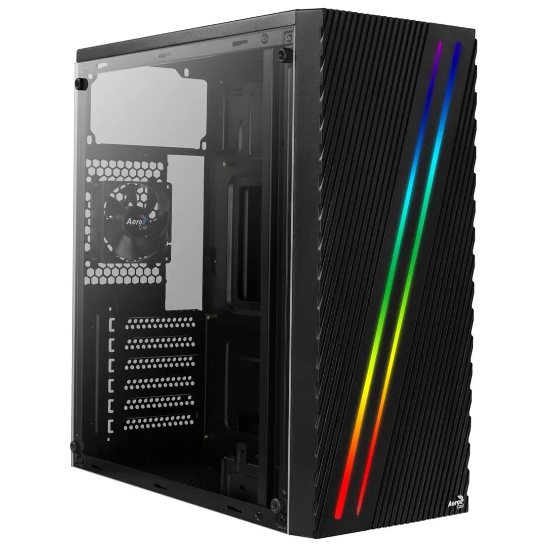 Aerocool Obudowa PGS STREAK A AEROPGSSTREAK-A-BKRG (ATX, Micro ATX, Mini ITX; kolor czarny), zdjęcie 1 z 5