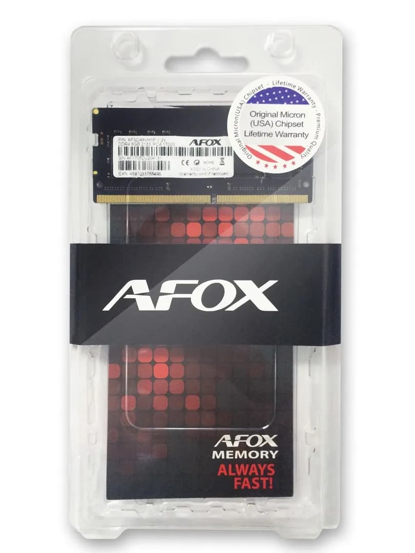 Afox SO-DIMM DDR4 8GB 2133MHZ MICRON CHIP AFSD48VH1P, zdjęcie 1 z 2