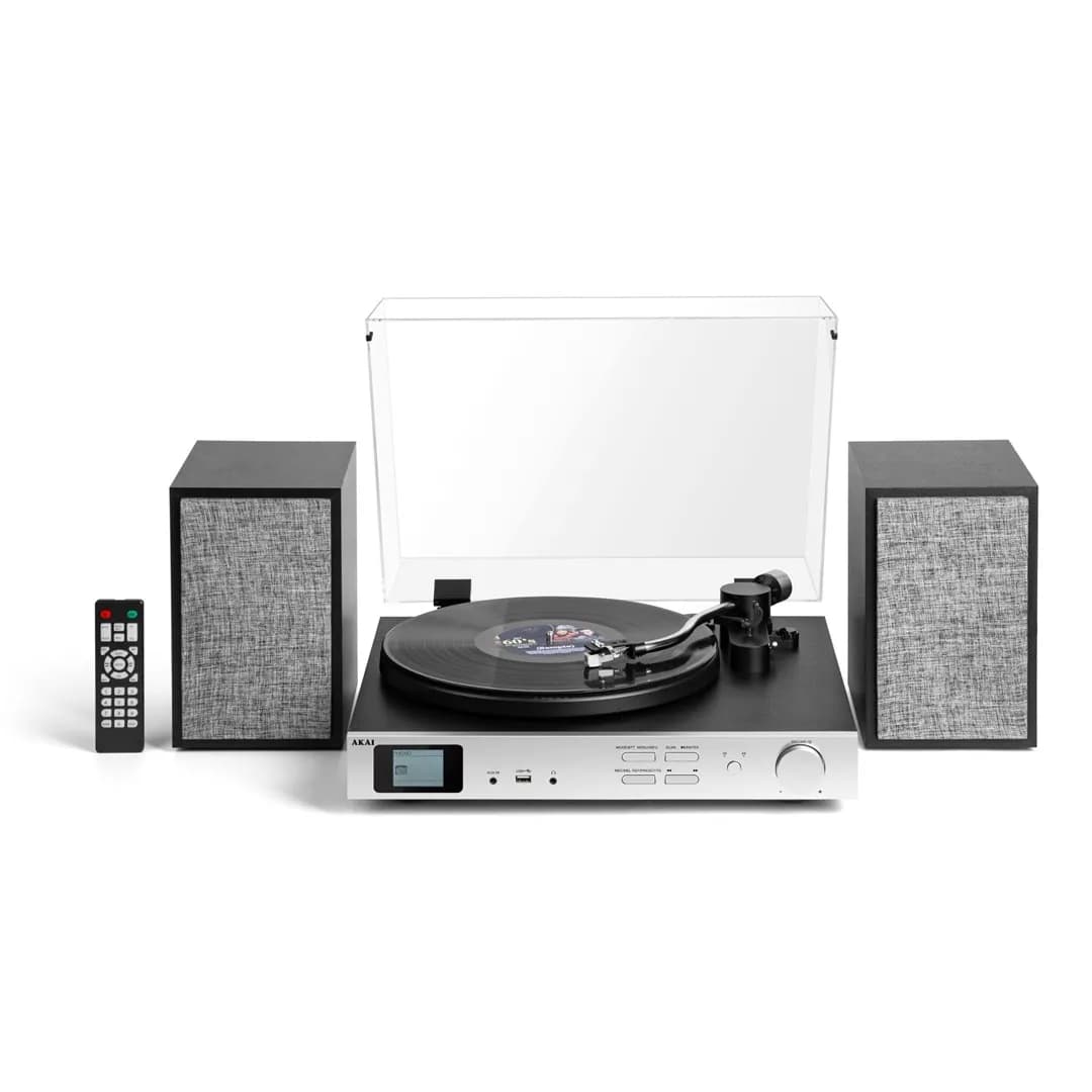 Akai Gramofon z zewnętrznymi kolumnami ATT-500SP, zdjęcie 1 z 4