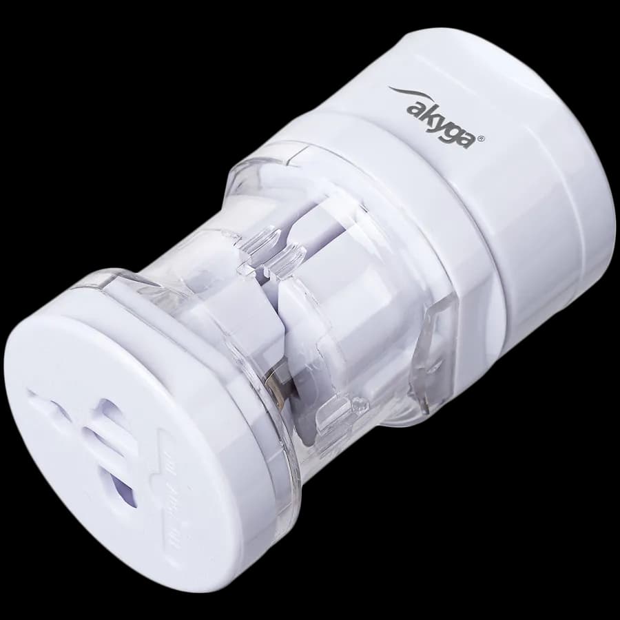 Akyga Adapter podróżny AC Akyga AK-AD-61 worldwide biały, zdjęcie 1 z 4