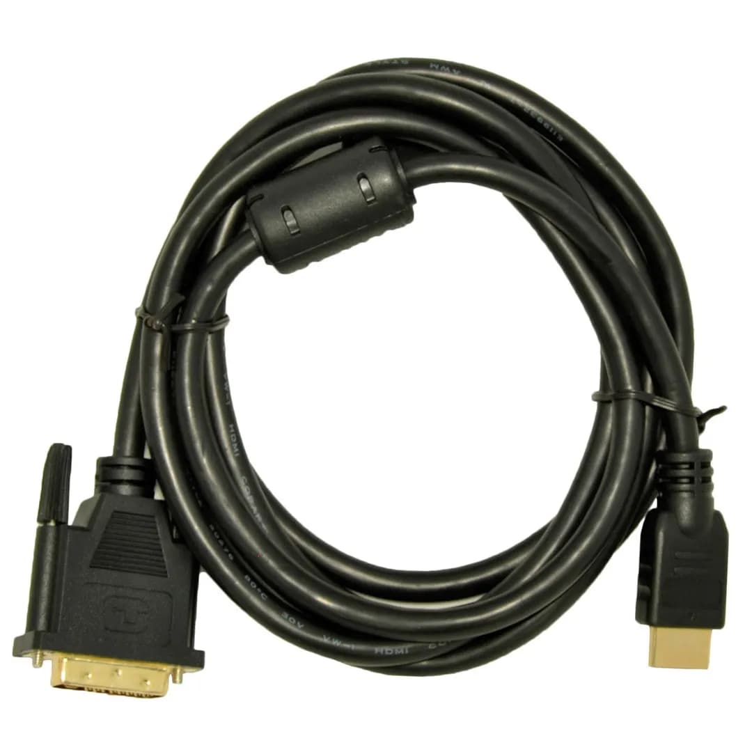 Akyga Kabel AK-AV AK-AV-11 (DVI-D M - HDMI M; 1,8m; kolor czarny), zdjęcie 1 z 3