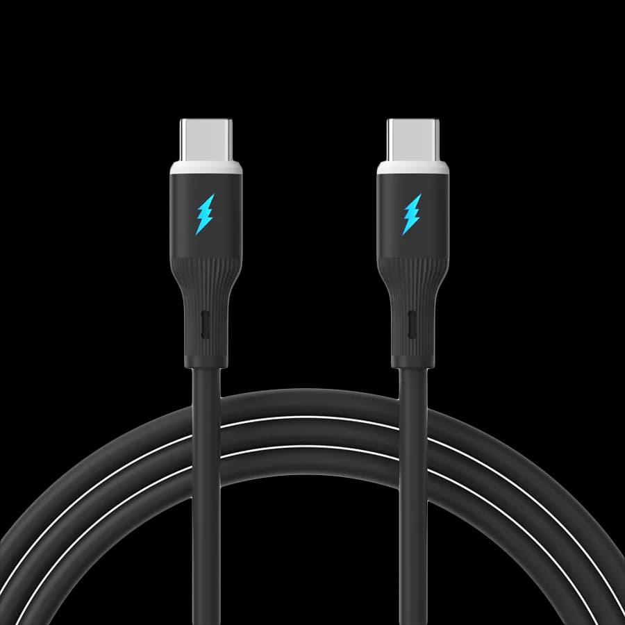 Akyga Kabel USB Akyga AK-USB-67 USB type C (m), USB type C (m) ver. 2.0 60W 1m czarny silikonowy