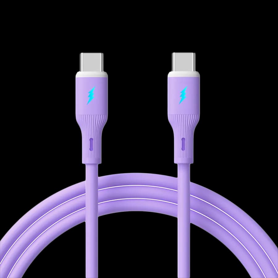Akyga Kabel USB Akyga AK-USB-70 USB type C (m), USB type C (m) ver. 2.0 60W 1m fioletowy