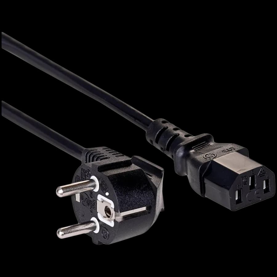 Akyga Kabel zasilający Akyga AK-PC-05C CU 3x1mm² CEE 7/7, IEC C13 5m, zdjęcie 1 z 2