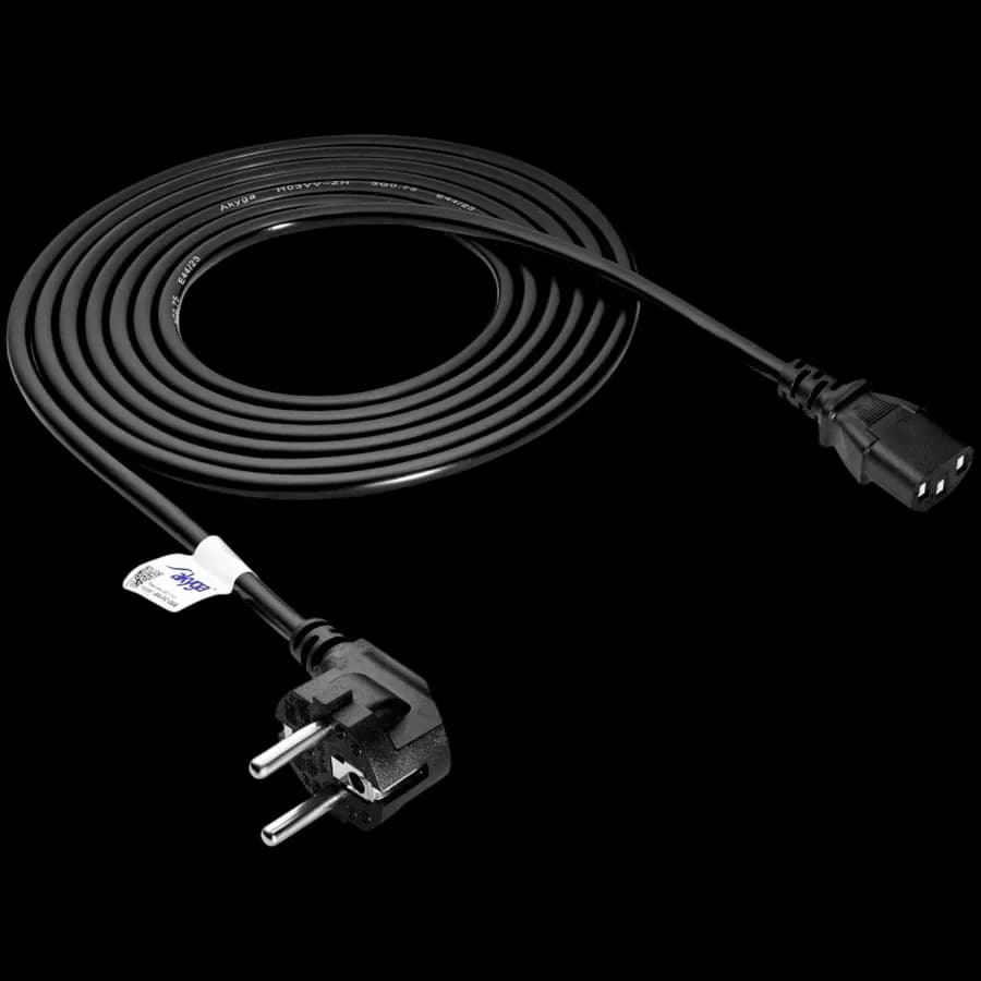 Akyga Kabel zasilający Akyga AK-PC-06A CCA 3x0.75mm² CEE 7/7, IEC C13 3 m, zdjęcie 1 z 2