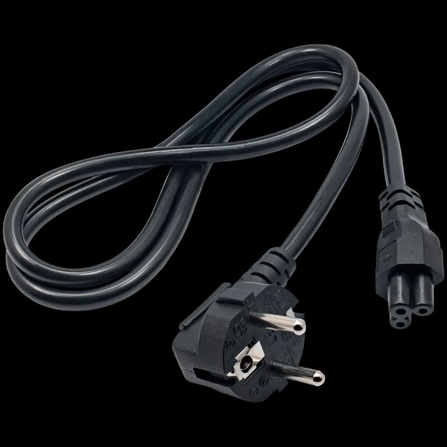 Akyga Kabel zasilający do notebooka Akyga AK-NB-08A CCA 3x0.5mm2 koniczynka IEC C5 CEE 7/7 1m, zdjęcie 1 z 3