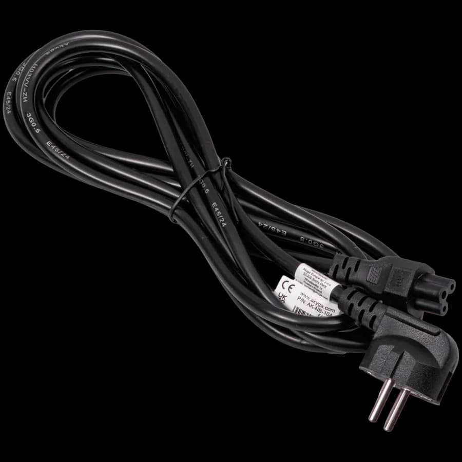 Akyga Kabel zasilający koniczynka Akyga AK-NB-10A CCA 3x0.5mm² CEE 7/7, IEC C5 3 m, zdjęcie 1 z 5