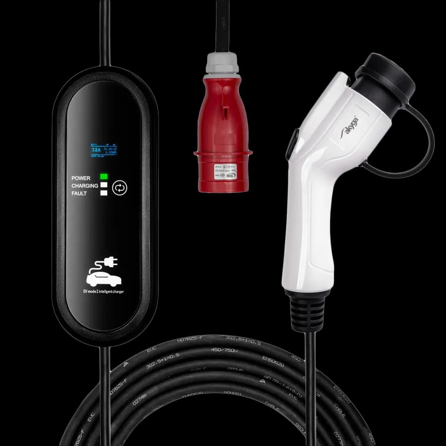 Akyga Ładowarka do samochodów elektrycznych Akyga AK-EC-24 CEE 5pin GB/T LCD 3-fazy 32A 22kW 5m