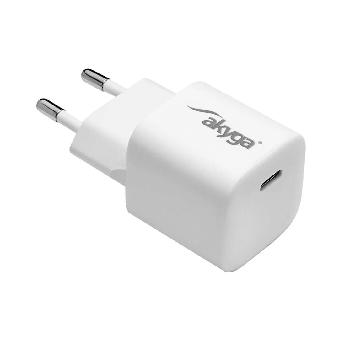 Akyga ŁADOWARKA SIECIOWA 25W USB-C PD GAN 5-12V, 2.08-3A BIAŁA AK-CH-22, zdjęcie 1 z 5