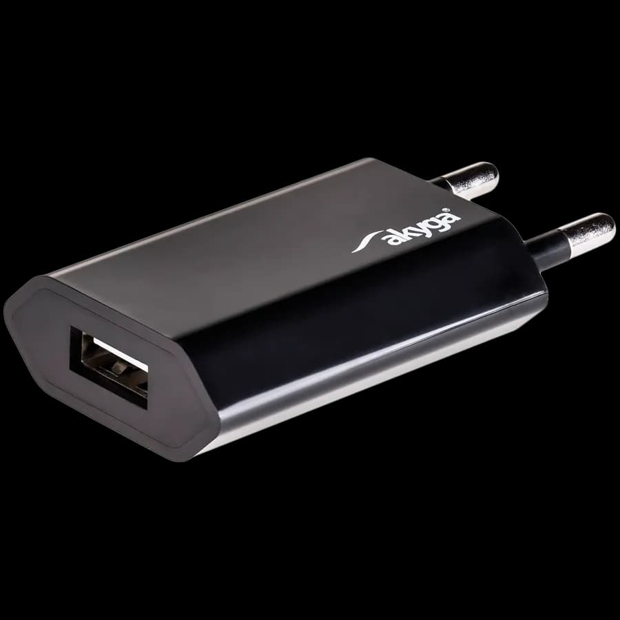 Akyga Ładowarka sieciowa Akyga AK-CH-03BK 5W USB-A 5V, 1A czarna, zdjęcie 1 z 6