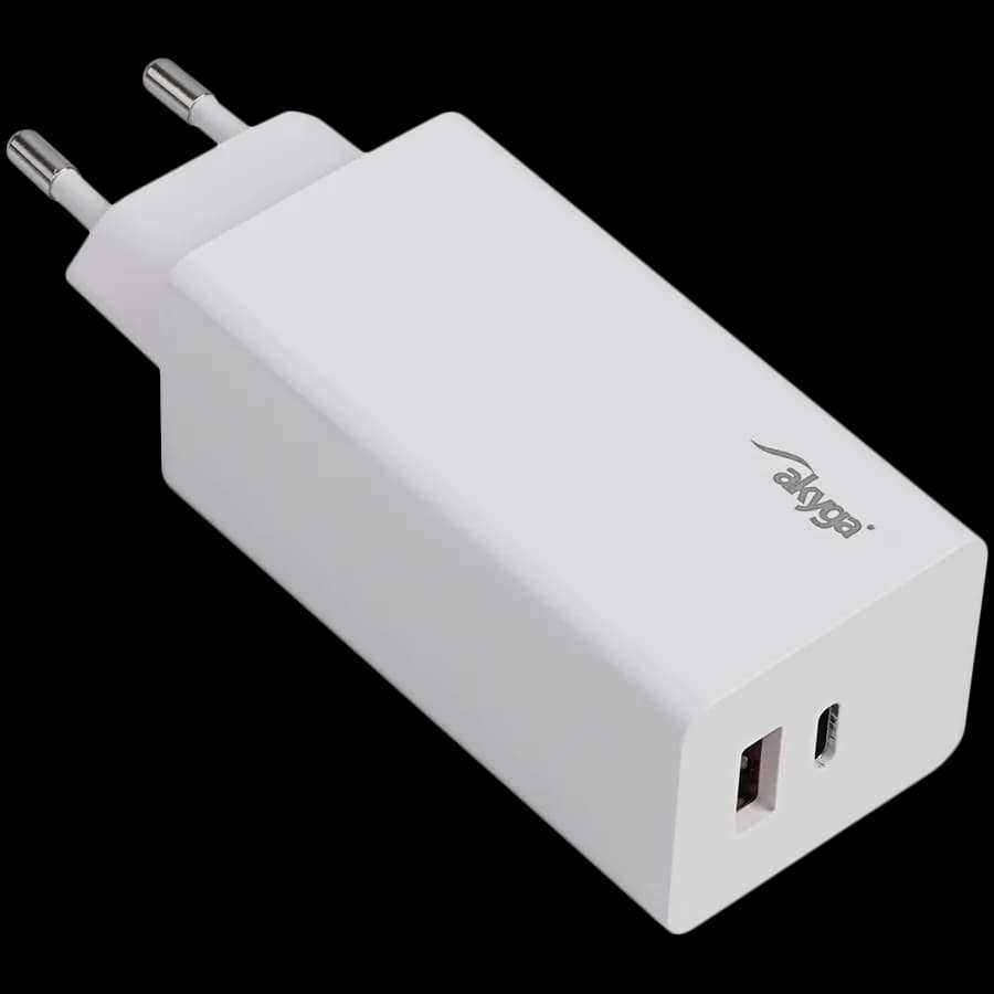 Akyga Ładowarka sieciowa Akyga AK-CH-20 100W USB-C USB-A PD GaN 5-20V, 1.5-5A biała, zdjęcie 1 z 3