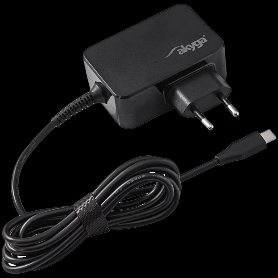 Akyga Zasilacz do notebooka Akyga AK-ND-80 5-20V, 2.25-3A 45W USB type C 1.8m GaN