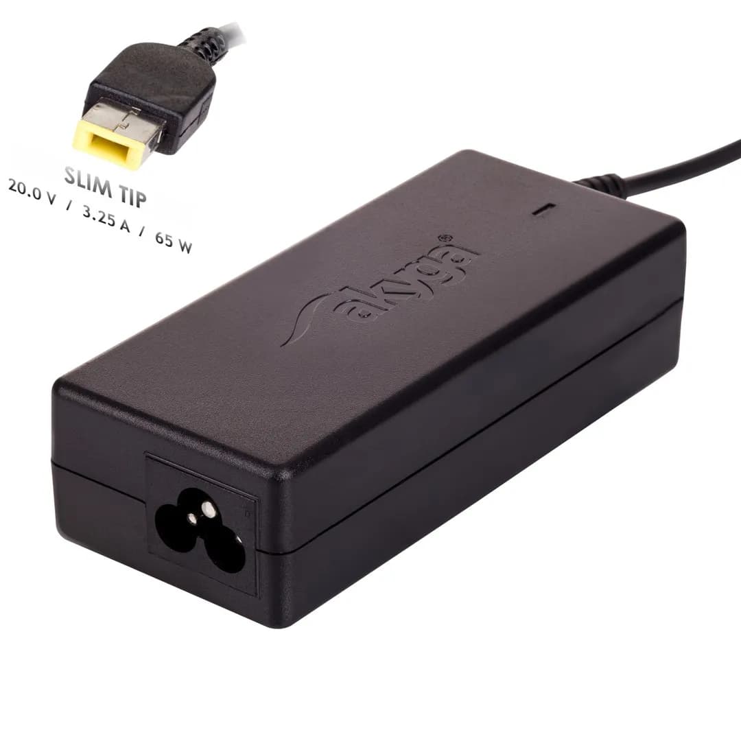 Akyga Zasilacz sieciowy Square AK-ND-24 do notebooka IBM, Lenovo (20 V; 3,25 A; 65W; Slim Tip, zdjęcie 1 z 6