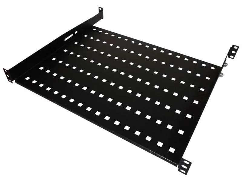 Alantec Półka stała 19" 1U głęb. 550mm, czarna, 4 punkty mocowania
