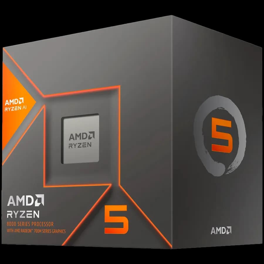 AMD Ryzen 5 8400F (4.20 GHz, 22 MB, 65W, AM5) Box, with Wraith Stealth Cooler