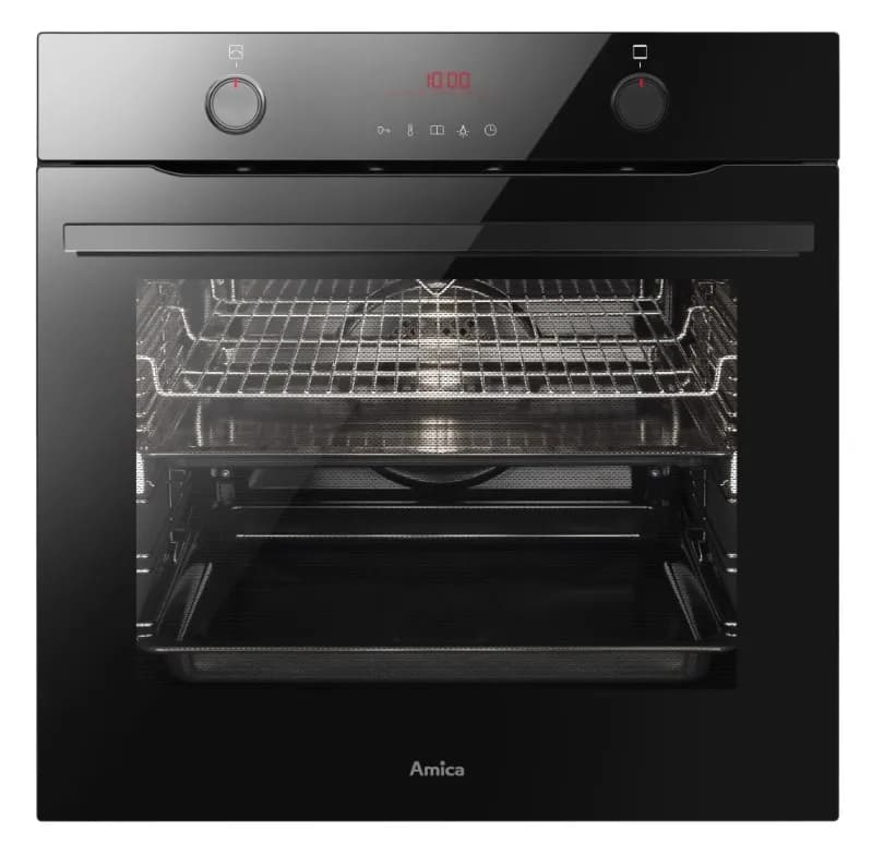 Amica Piekarnik parowy ED47637BA+ X-TYPE STEAM 65 l | para | pyroliza | termoobieg | czarny, zdjęcie 1 z 7