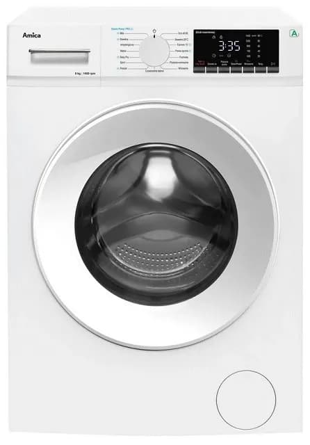Amica Pralka WA5S814ALISH 8 kg 1400 obr/min Slim | SteamPowerPro | klasa A | silnik inwerterowy, zdjęcie 1 z 6