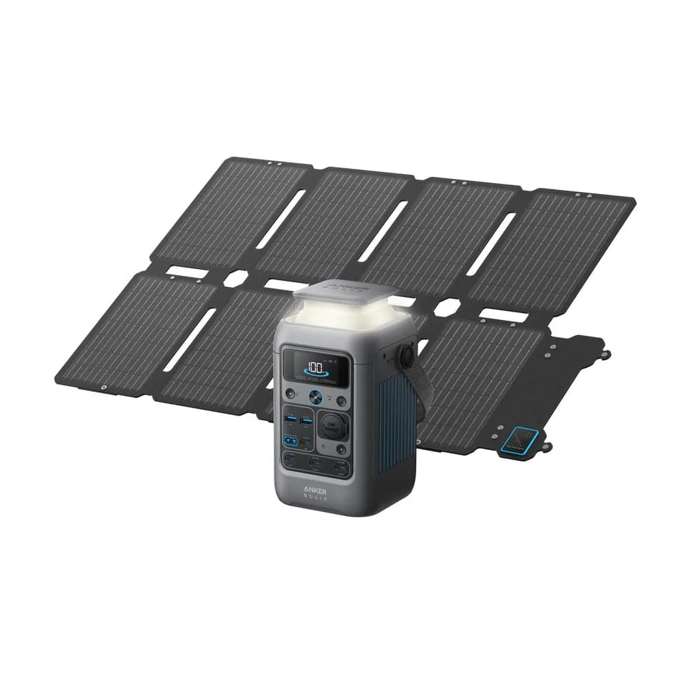 Anker Zestaw Przenośna stacja zasilania Solix C300X DC 288Wh 300W + Panel solarny PS60 60W, zdjęcie 1 z 8