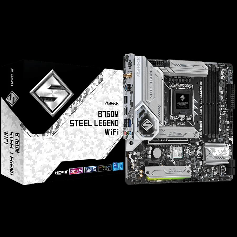 ASRock B760M Steel Legend WiFi mATX LGA1700 DDR5, zdjęcie 1 z 3