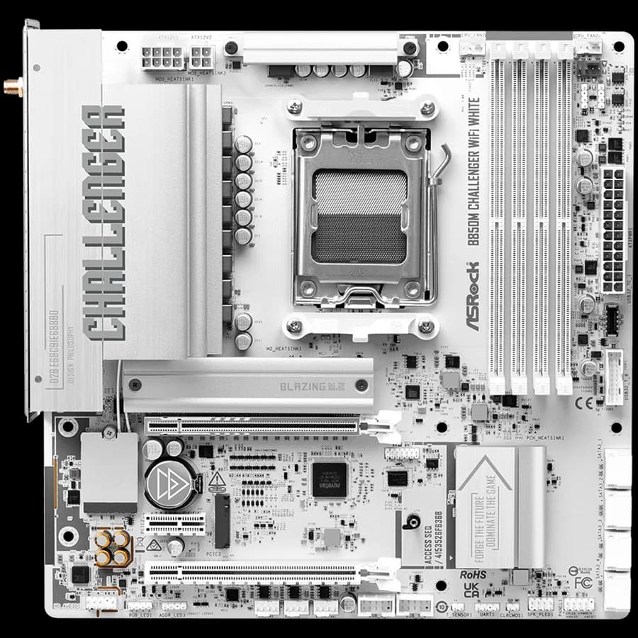 ASRock B850M CHALLENGER WIFI WHITE mATX AM5 DDR5, zdjęcie 1 z 3