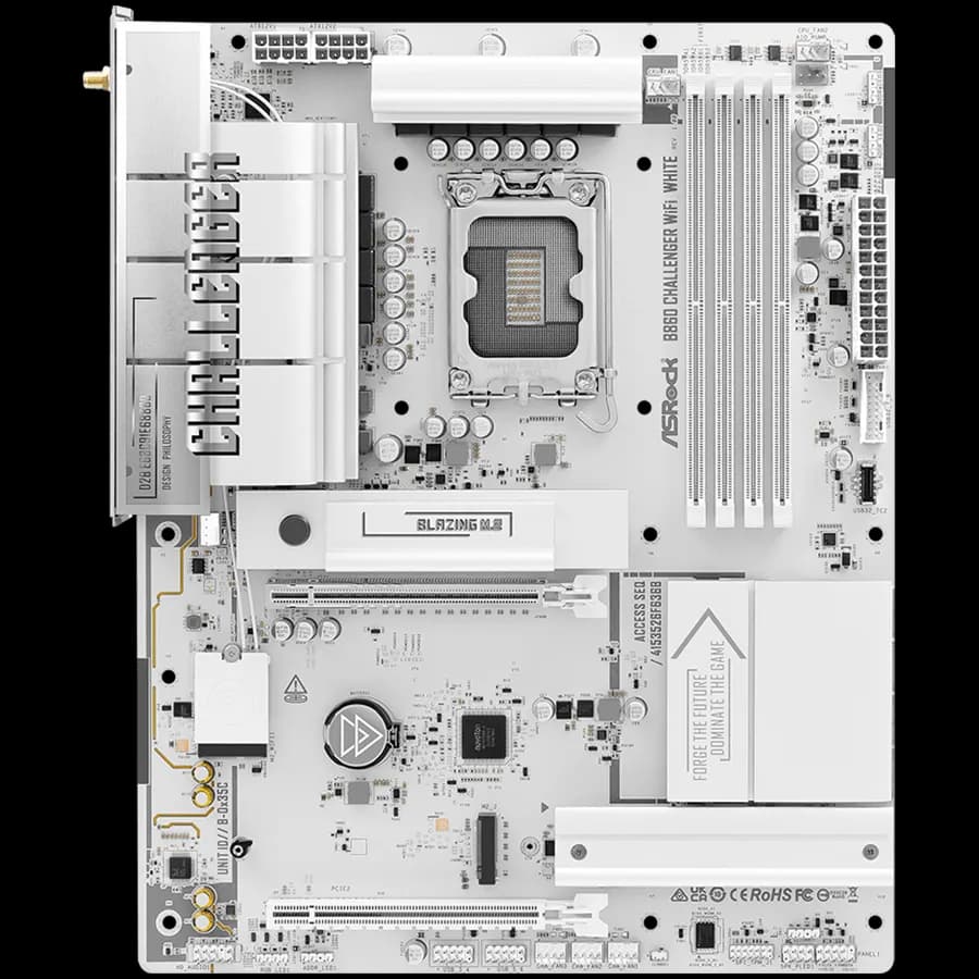 ASRock B860 CHALLENGER WIFI WHITE ATX LGA1851 DDR5, zdjęcie 1 z 3