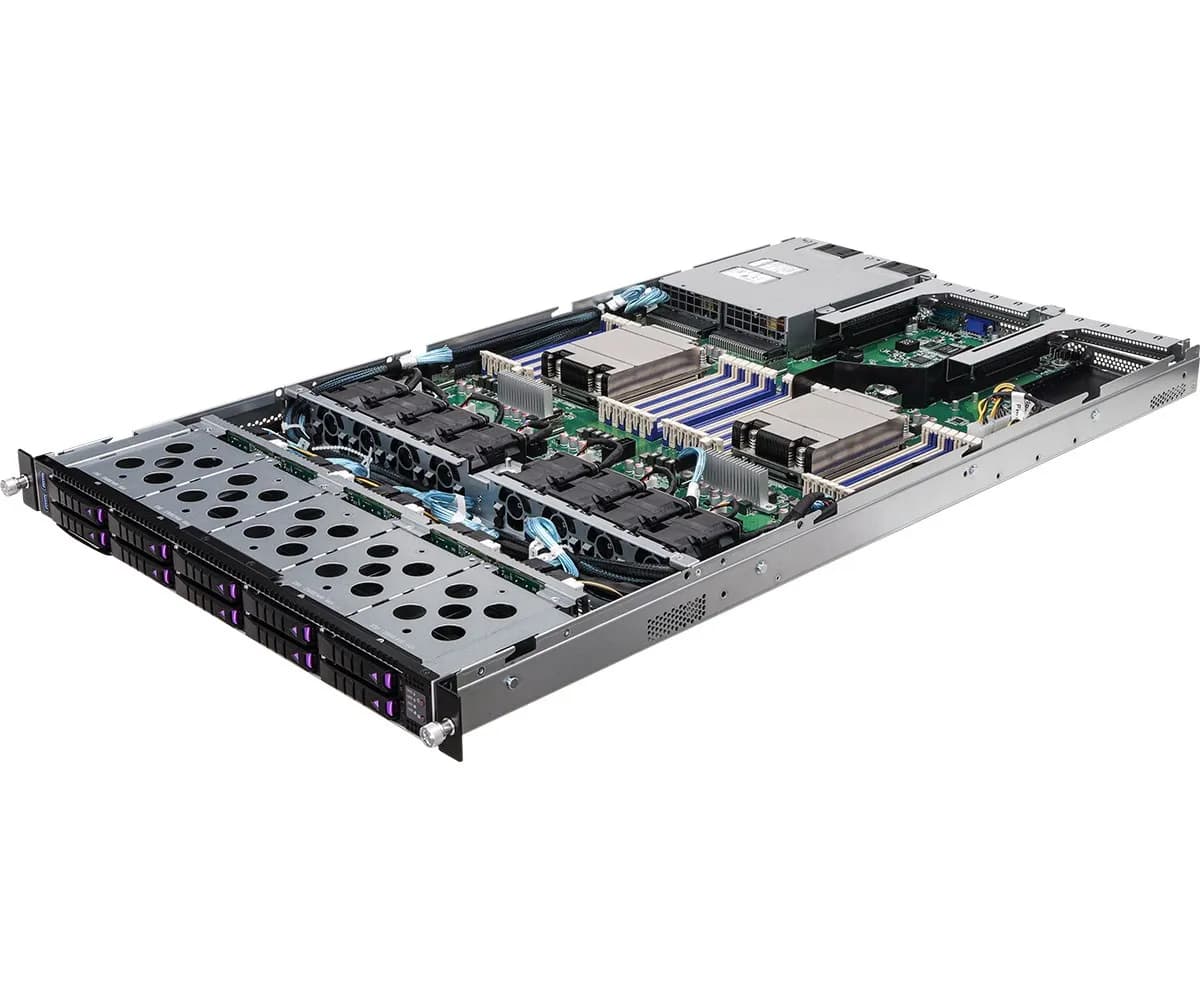 ASRock Platforma Rack (1U) AMD Epyc 7000 (10xSFF, Red. PSU, IPMI), zdjęcie 1 z 5