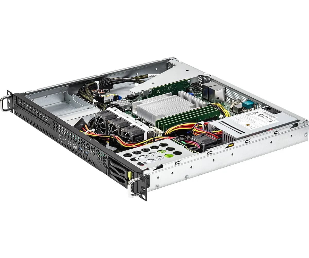 ASRock Platforma Rack (1U) Intel E-23XX (2xSFF, 2xGbE, Fixed PSU, IPMI), zdjęcie 1 z 5