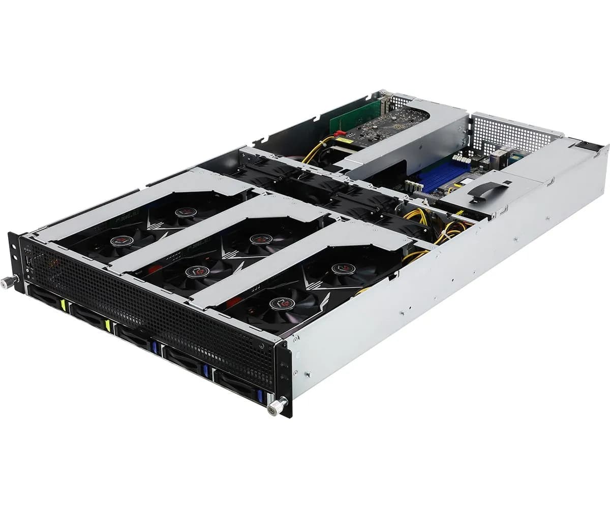 ASRock Platforma Rack (2U) AMD Epyc 7000 (5xSFF, 2x10GbE, Red. PSU, IPMI), zdjęcie 1 z 5