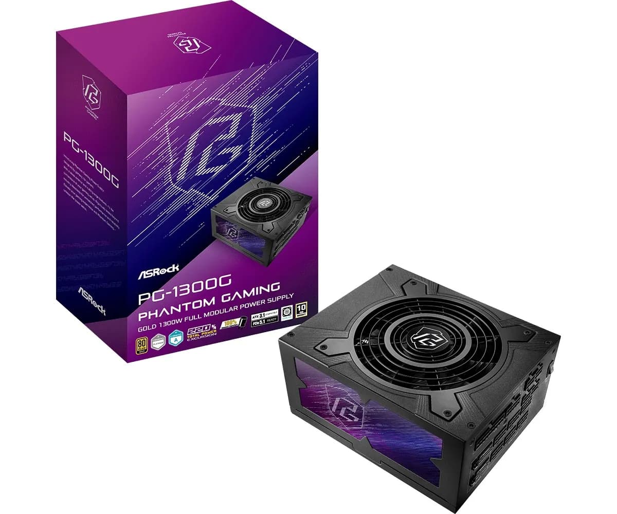 ASRock Zasilacz PHANTOM GAMING 1300W 80 Plus Gold, zdjęcie 1 z 6